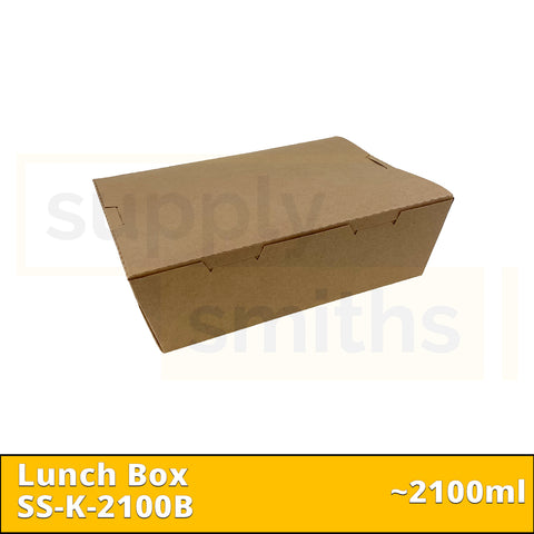Kraft Lunch Box (2100ml) - 200 pcs/ctn