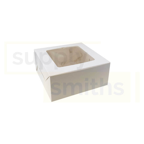 9x9x4" Window White Cake Box - 20 pcs/pack