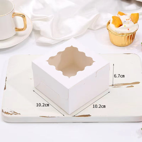 White Cupcake Box 1/2/4/6/12 Slots - 10 pcs/pack