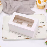 White Cupcake Box 1/2/4/6/12 Slots - 10 pcs/pack