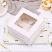White Cupcake Box 1/2/4/6/12 Slots - 10 pcs/pack