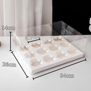 Transparent Cupcake Box 2/4/6/12 Slots - 10 pcs/pack