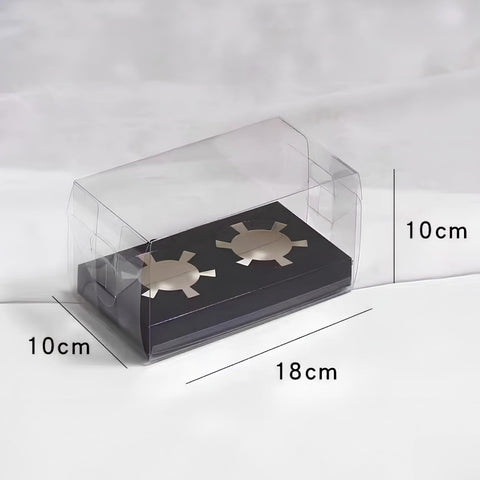 Transparent Cupcake Box 2/4/6/12 Slots - 10 pcs/pack