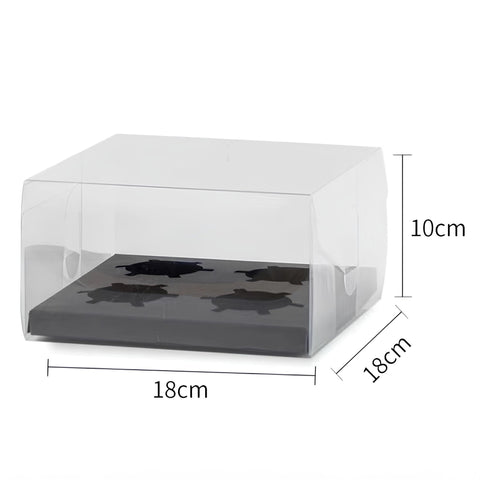 Transparent Cupcake Box 2/4/6/12 Slots - 10 pcs/pack