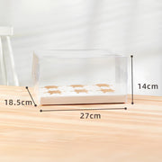 Transparent Cupcake Box 2/4/6/12 Slots - 10 pcs/pack