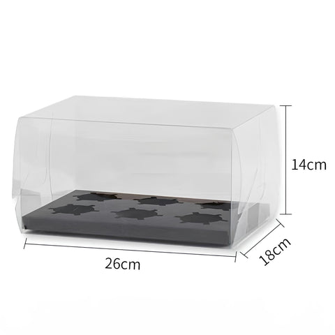 Transparent Cupcake Box 2/4/6/12 Slots - 10 pcs/pack