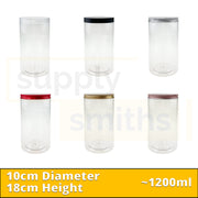 Plastic Container [10cm Diameter, 18cm Height] - 48 pcs/pack