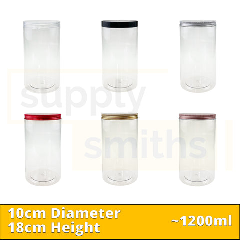 Plastic Container [10cm Diameter, 18cm Height] - 48 pcs/pack