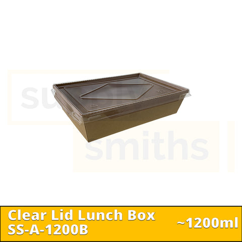Clear Lid Lunch Box (1200ml) - 200 pcs/ctn