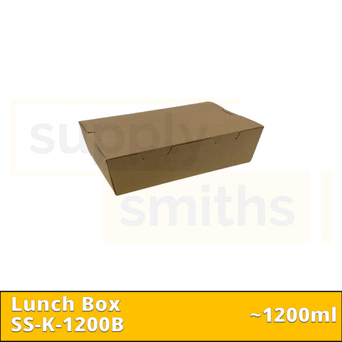 Kraft Lunch Box (1200ml) - 200 pcs/ctn