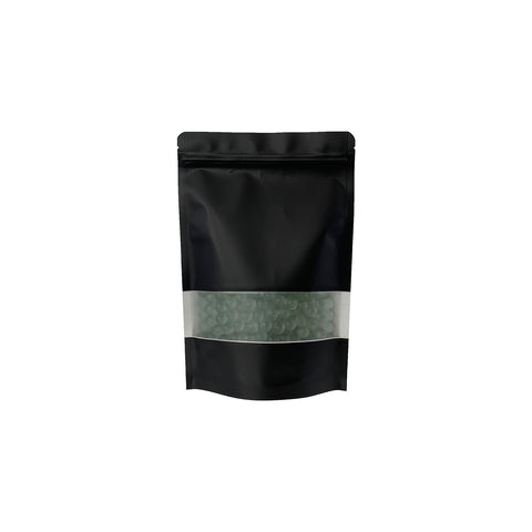 [15*22+4cm] Kraft Standing Window Zipper Pouch - 100 pcs/pack