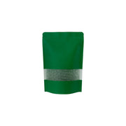 [15*22+4cm] Kraft Standing Window Zipper Pouch - 100 pcs/pack