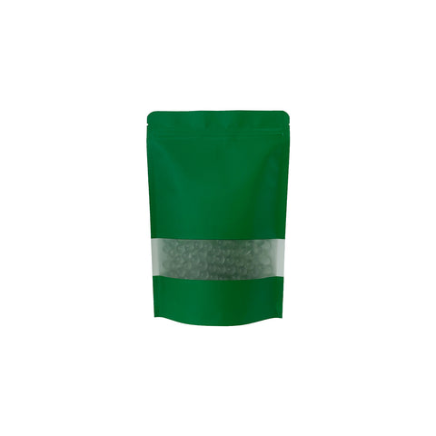 [15*22+4cm] Kraft Standing Window Zipper Pouch - 100 pcs/pack