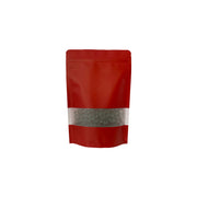 [15*22+4cm] Kraft Standing Window Zipper Pouch - 100 pcs/pack