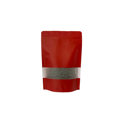 [15*22+4cm] Kraft Standing Window Zipper Pouch - 100 pcs/pack