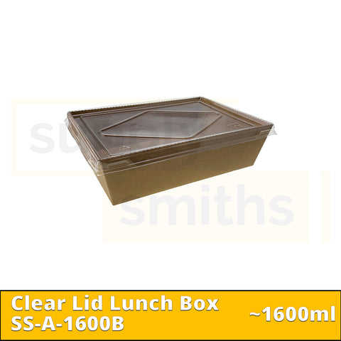 Clear Lid Lunch Box (1600ml) - 200 pcs/ctn