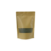 [17*24+4cm] Kraft Standing Window Zipper Pouch - 100 pcs/pack