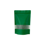 [17*24+4cm] Kraft Standing Window Zipper Pouch - 100 pcs/pack