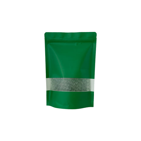 [17*24+4cm] Kraft Standing Window Zipper Pouch - 100 pcs/pack
