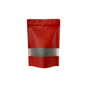 [17*24+4cm] Kraft Standing Window Zipper Pouch - 100 pcs/pack