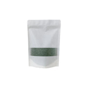 [17*24+4cm] Kraft Standing Window Zipper Pouch - 100 pcs/pack
