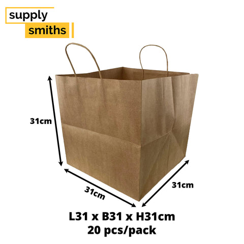Kraft Paper Bag [L31*B31*H31cm] - 20 pcs/pack