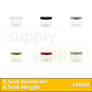 Plastic Container [8.5cm Diameter, 6.5cm Height] - 67 pcs/pack