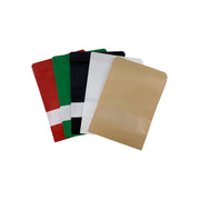 [15*22+4cm] Kraft Standing Window Zipper Pouch - 100 pcs/pack