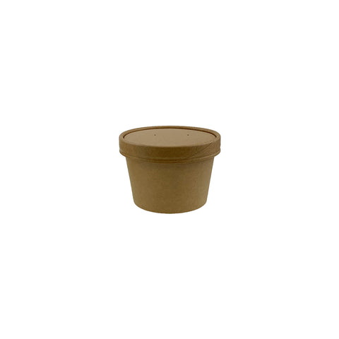 Kraft Tub Paper Lid (8oz, 12oz & 16oz) - 500 pcs/ctn