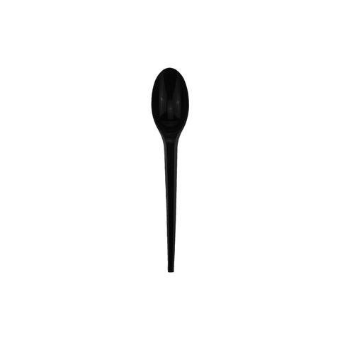 7" Plastic Spoon (Black) - 2000 pcs/ctn