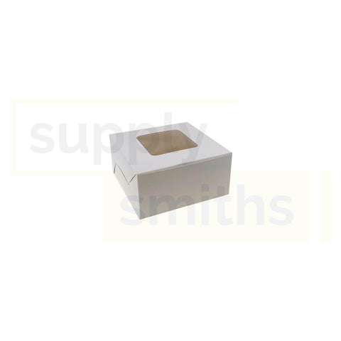 6x6x3" Window White Cake Box - 20 pcs/pack
