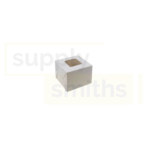 4x4x3" Window White Cake Box - 20 pcs/pack