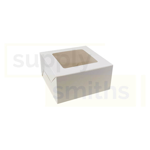 8x8x4" Window White Cake Box - 20 pcs/pack