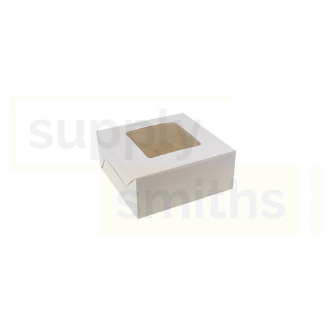 7x7x3" Window White Cake Box - 20 pcs/pack